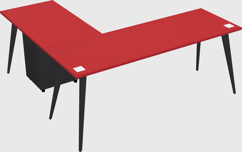 Modern l-shaped office desk