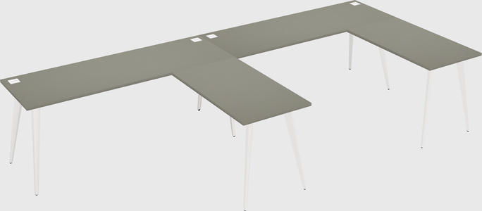 Modern l-shaped office desk