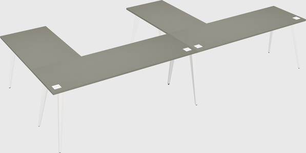 Modern l-shaped office desk