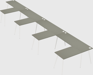 Modern l-shaped office desk