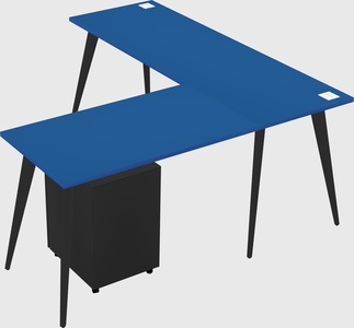 Modern l-shaped office desk