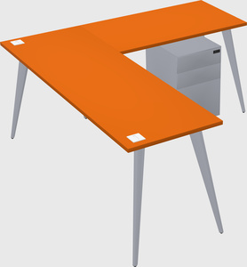Modern l-shaped office desk