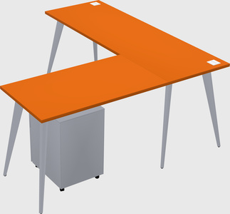 Modern l-shaped office desk