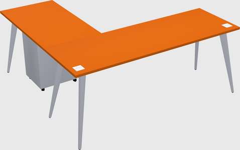 Modern l-shaped office desk