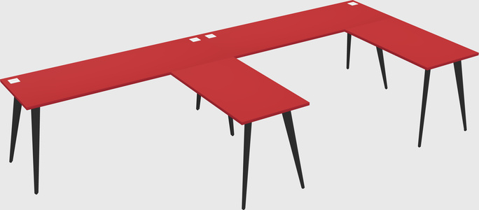 Modern l-shaped office desk