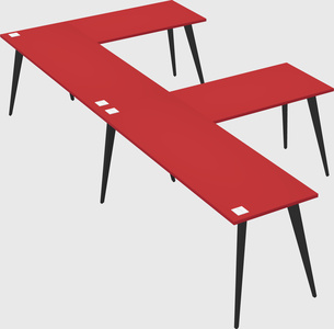 Modern l-shaped office desk