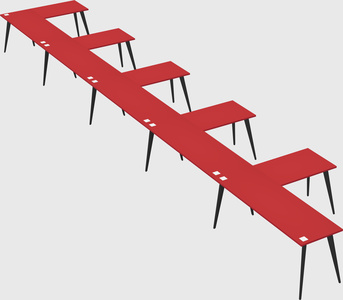 Modern l-shaped office desk