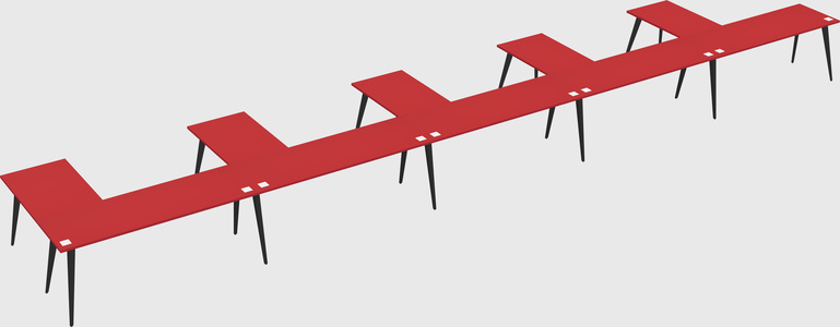 Modern l-shaped office desk