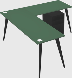 Modern l-shaped office desk