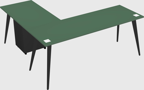Modern l-shaped office desk