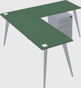 Modern l-shaped office desk