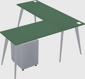 Modern l-shaped office desk