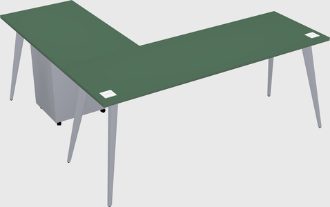 Modern l-shaped office desk