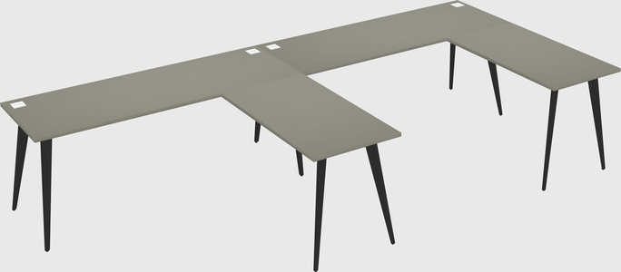 Modern l-shaped office desk