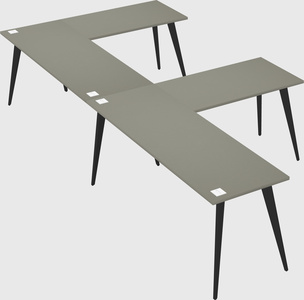 Modern l-shaped office desk