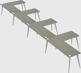 Modern l-shaped office desk