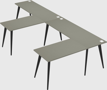Modern l-shaped office desk