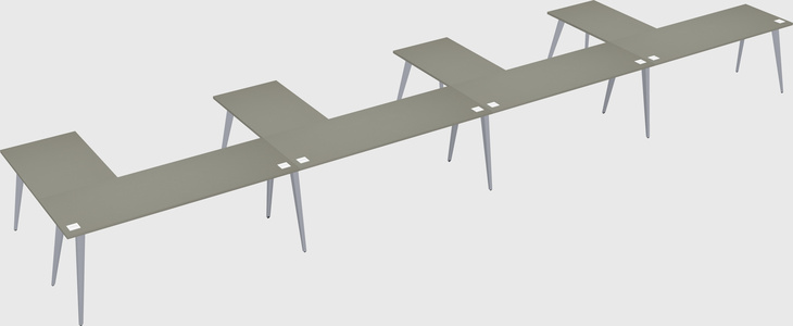 Modern l-shaped office desk