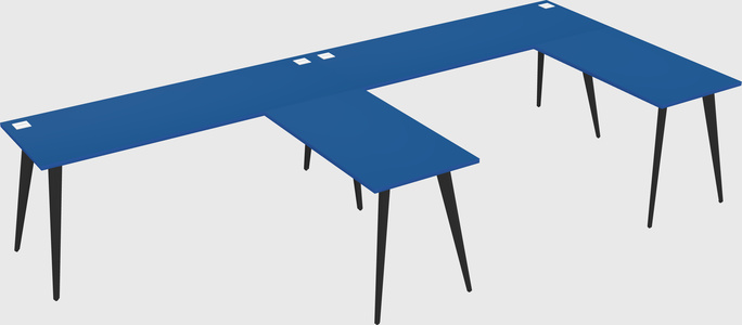 Modern l-shaped office desk