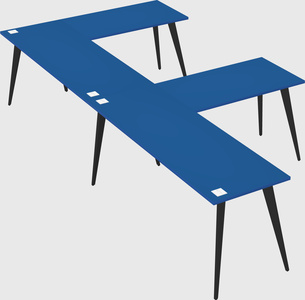 Modern l-shaped office desk
