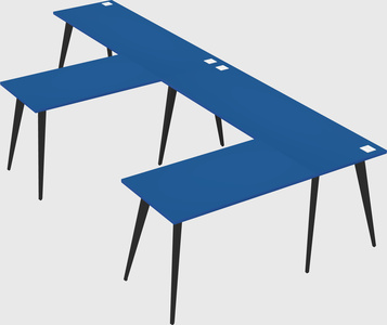 Modern l-shaped office desk