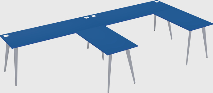 Modern l-shaped office desk