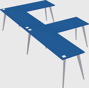Modern l-shaped office desk