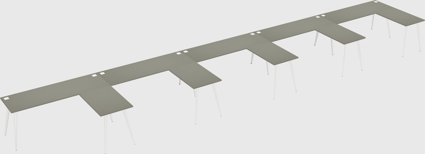 Modern l-shaped office desk