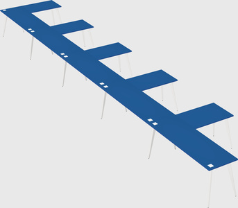 Modern l-shaped office desk