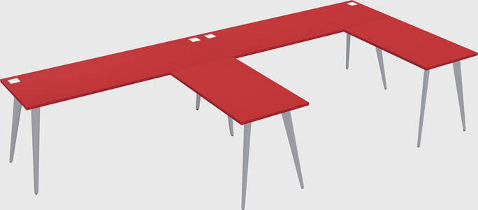 Modern l-shaped office desk