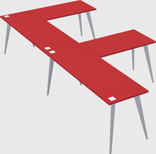 Modern l-shaped office desk