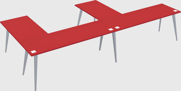 Modern l-shaped office desk