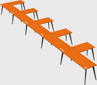Modern l-shaped office desk