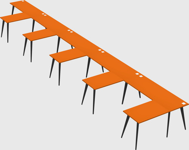 Modern l-shaped office desk