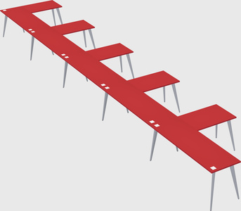 Modern l-shaped office desk