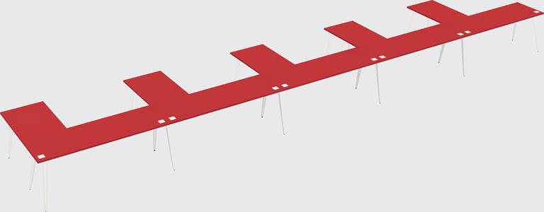 Modern l-shaped office desk