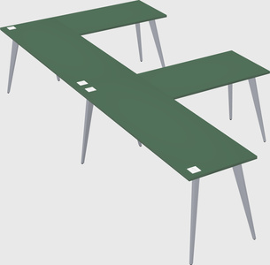 Modern l-shaped office desk