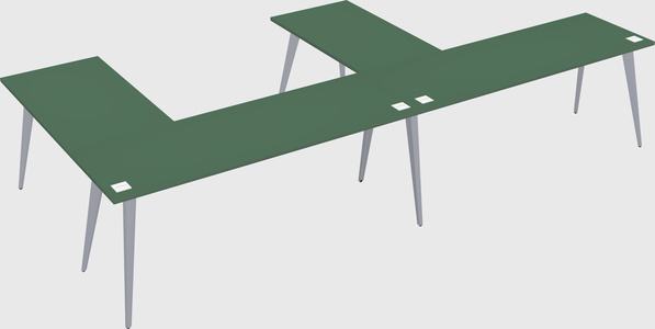 Modern l-shaped office desk