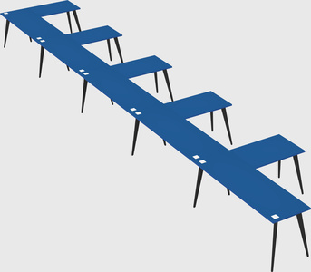 Modern l-shaped office desk