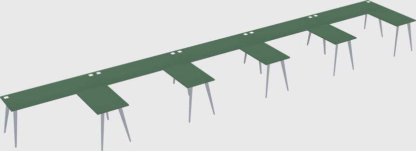 Modern l-shaped office desk