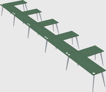 Modern l-shaped office desk