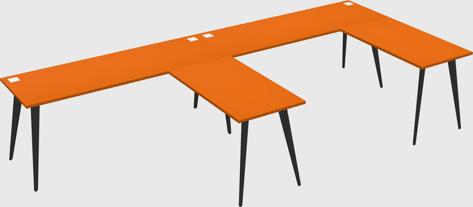 Modern l-shaped office desk