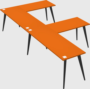 Modern l-shaped office desk