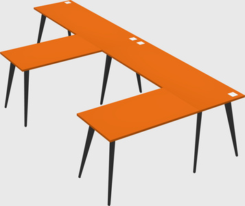 Modern l-shaped office desk