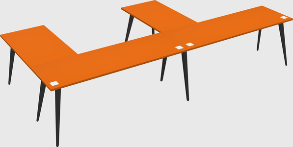 Modern l-shaped office desk