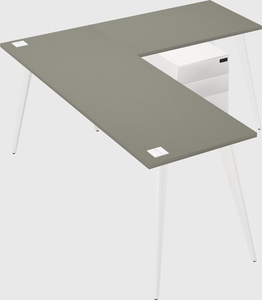 Modern l-shaped office desk