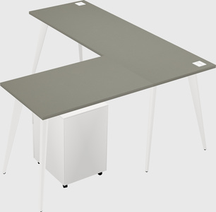 Modern l-shaped office desk