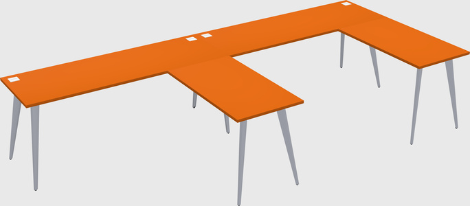 Modern l-shaped office desk