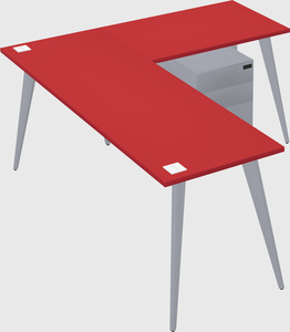 Modern l-shaped office desk
