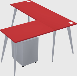 Modern l-shaped office desk